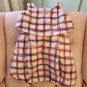 Janie And Jack Size 4 Or 4t Plaid Valentine Valentine's Winter Sleeveless Dress